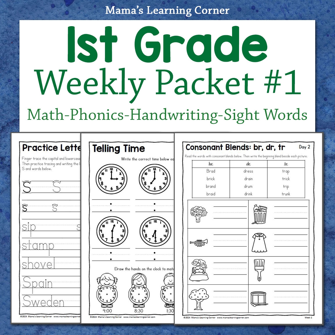1st grade free printable worksheets