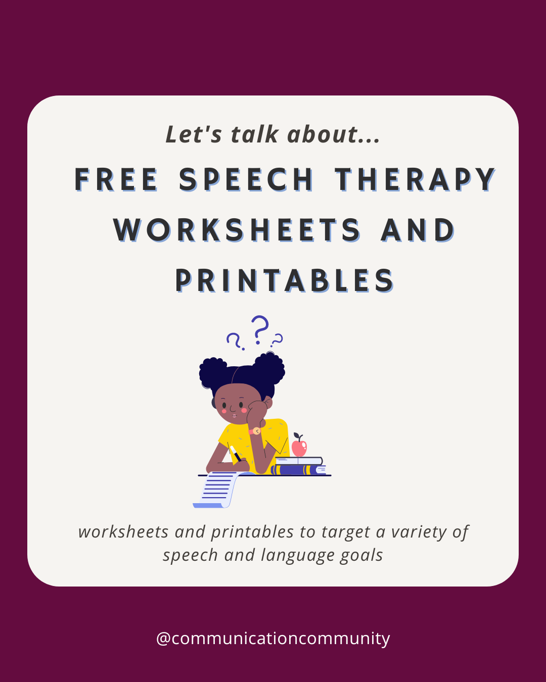 free printable aphasia worksheets