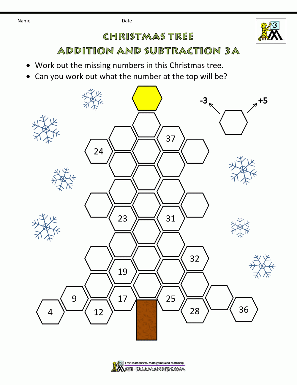3rd Grade Christmas Math Worksheets