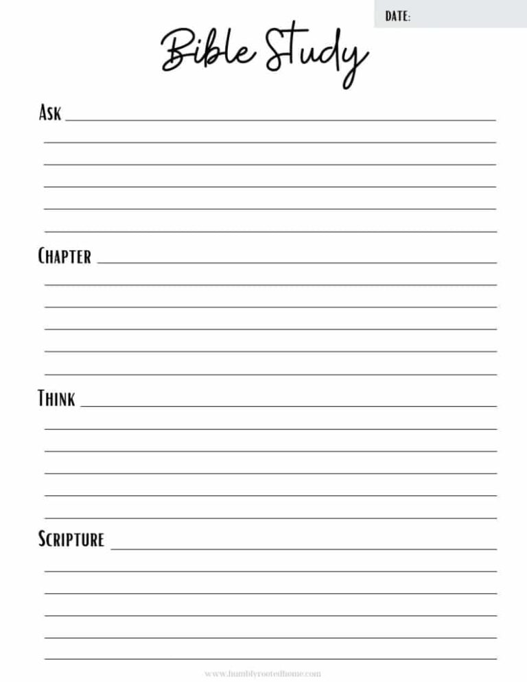 5 Free Printable Bible Study Worksheets For Christian Women
