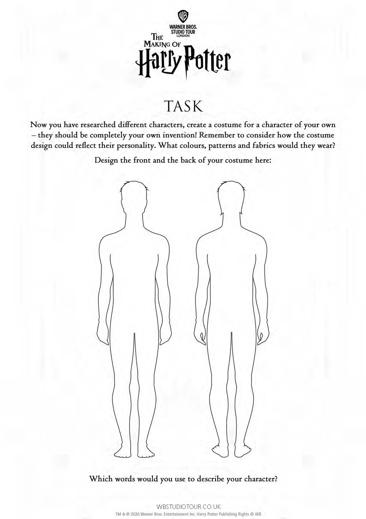 Activity Worksheets Warner Bros Studio Tour London Activity Worksheets Warner Bros Studio Tour London