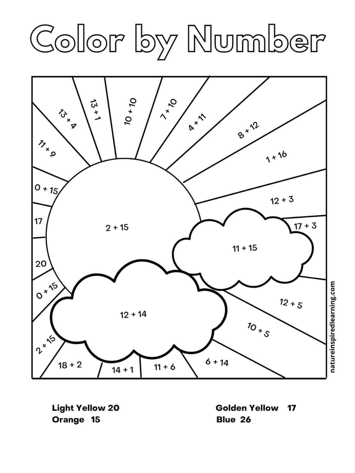 math coloring worksheets printable