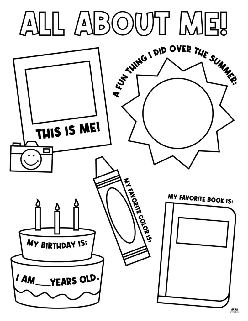 free printable all about me worksheet