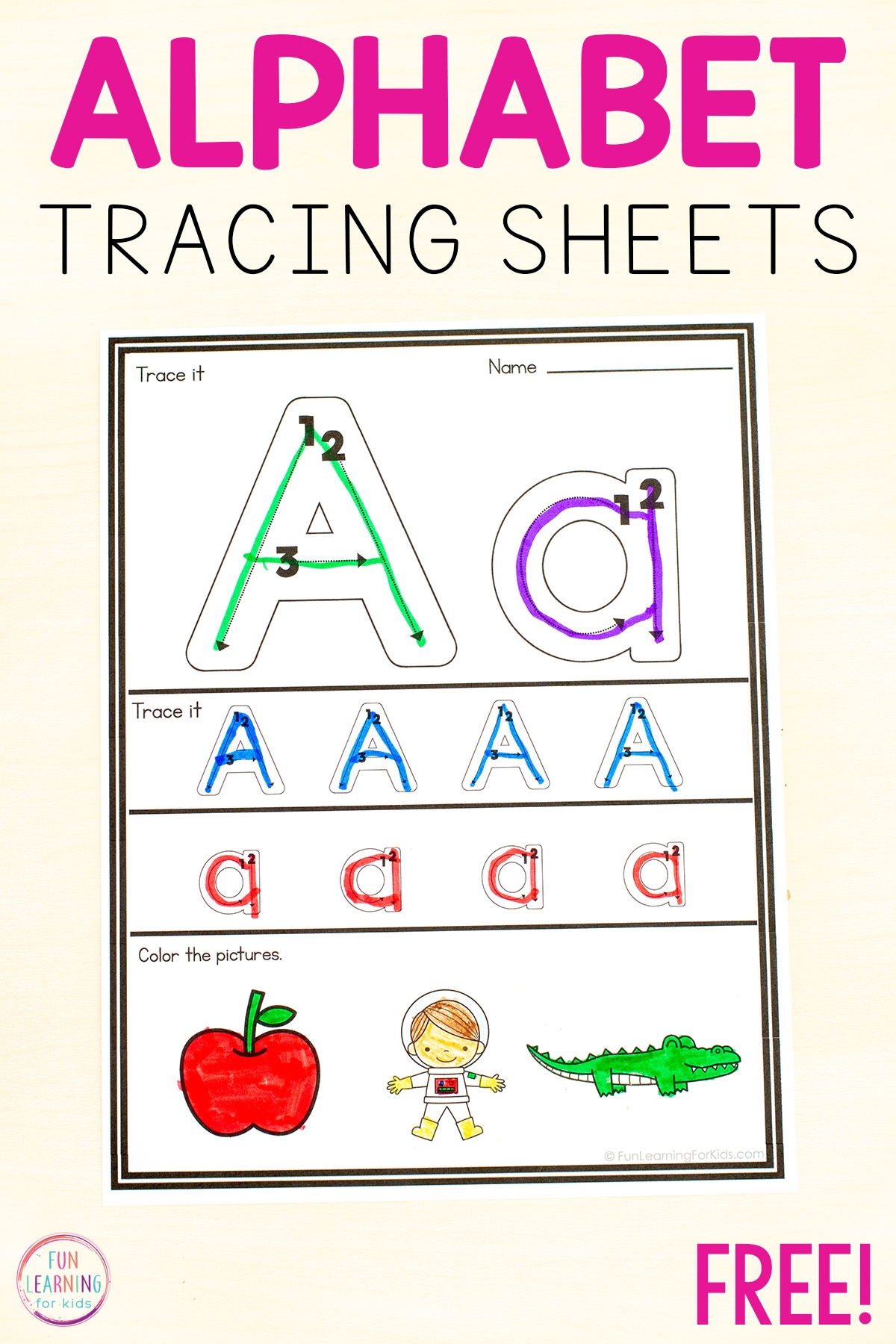 alphabet tracing worksheets printable