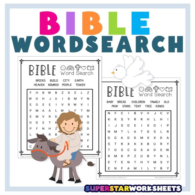 Bible Worksheets Superstar Worksheets