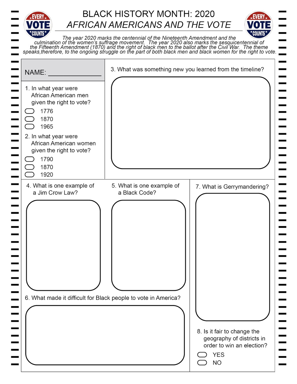 Black History Month Worksheets Worksheets Library