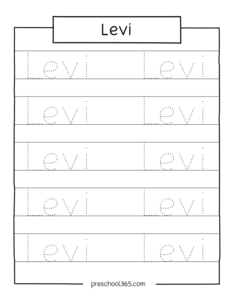 free printable traceable name worksheets