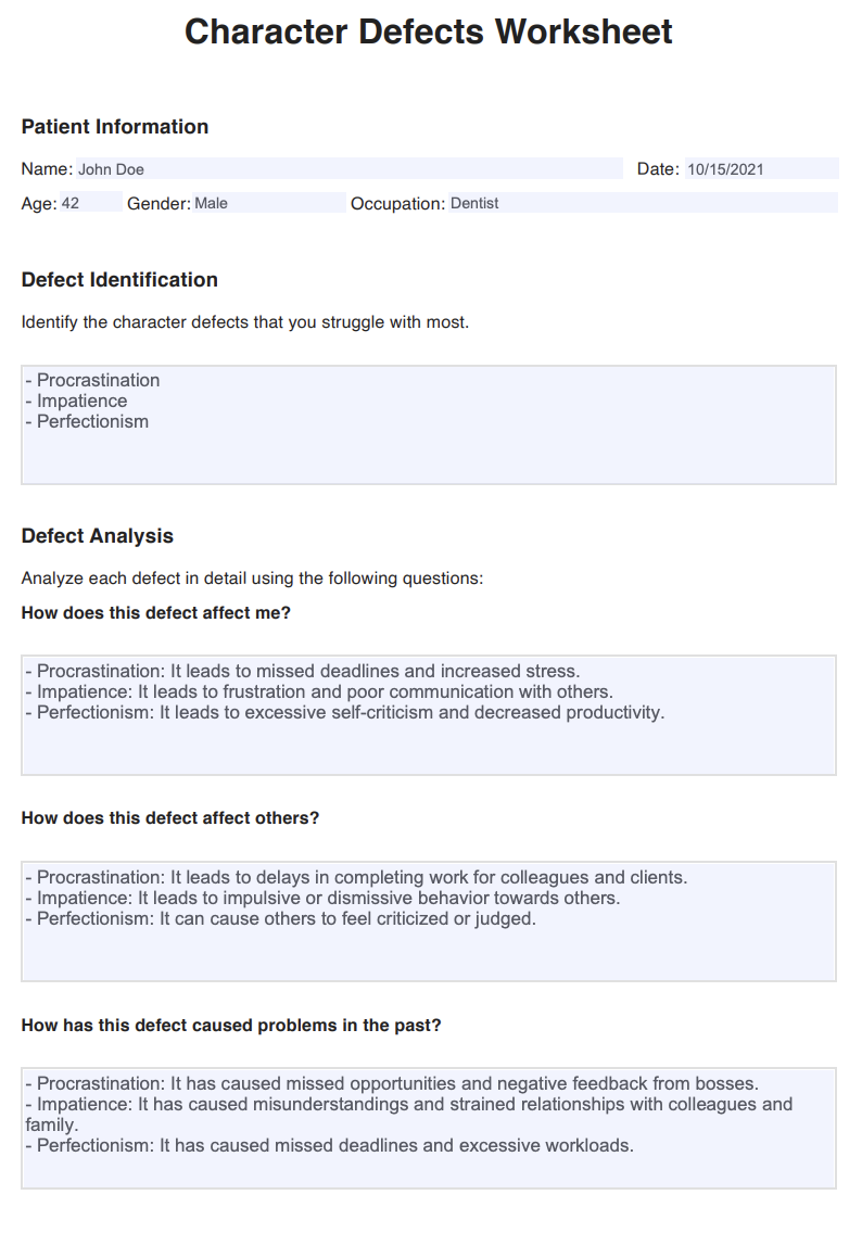 Character Defects Step 6 And 7 Aa Worksheets Worksheets Library
