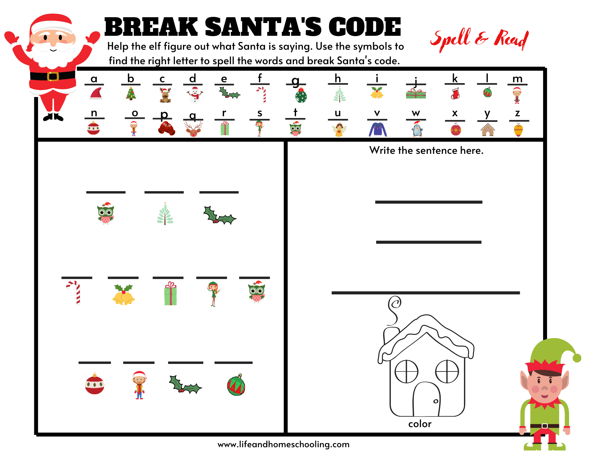 Christmas Spelling And Writing Activity Made By Teachers