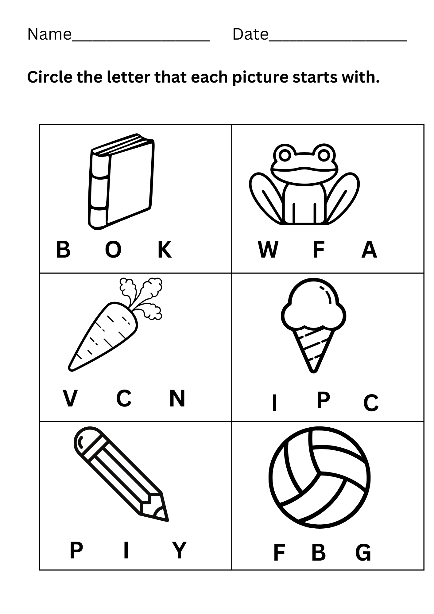 free printable beginning sounds worksheets