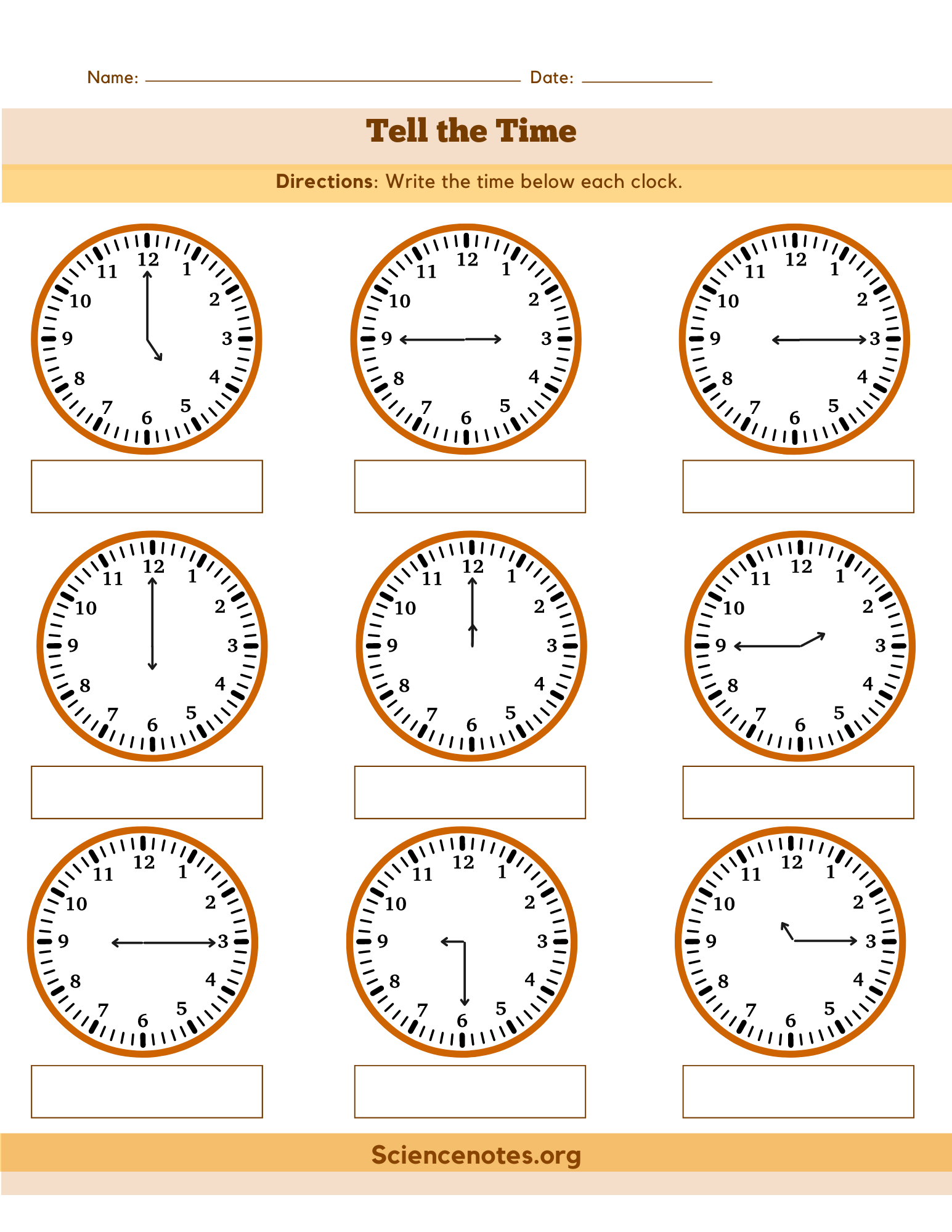 free printable telling time worksheets
