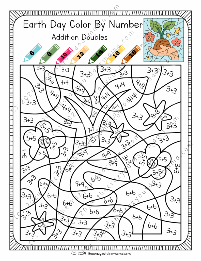 color by numbers free printable worksheets
