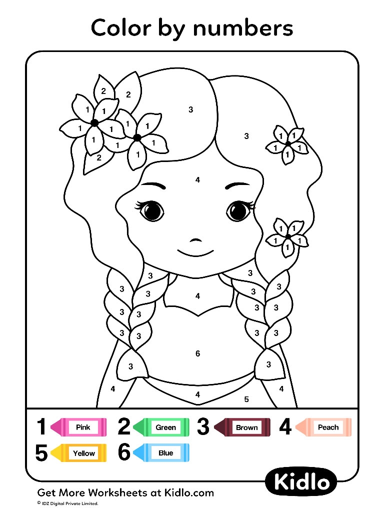 color by numbers printable worksheets