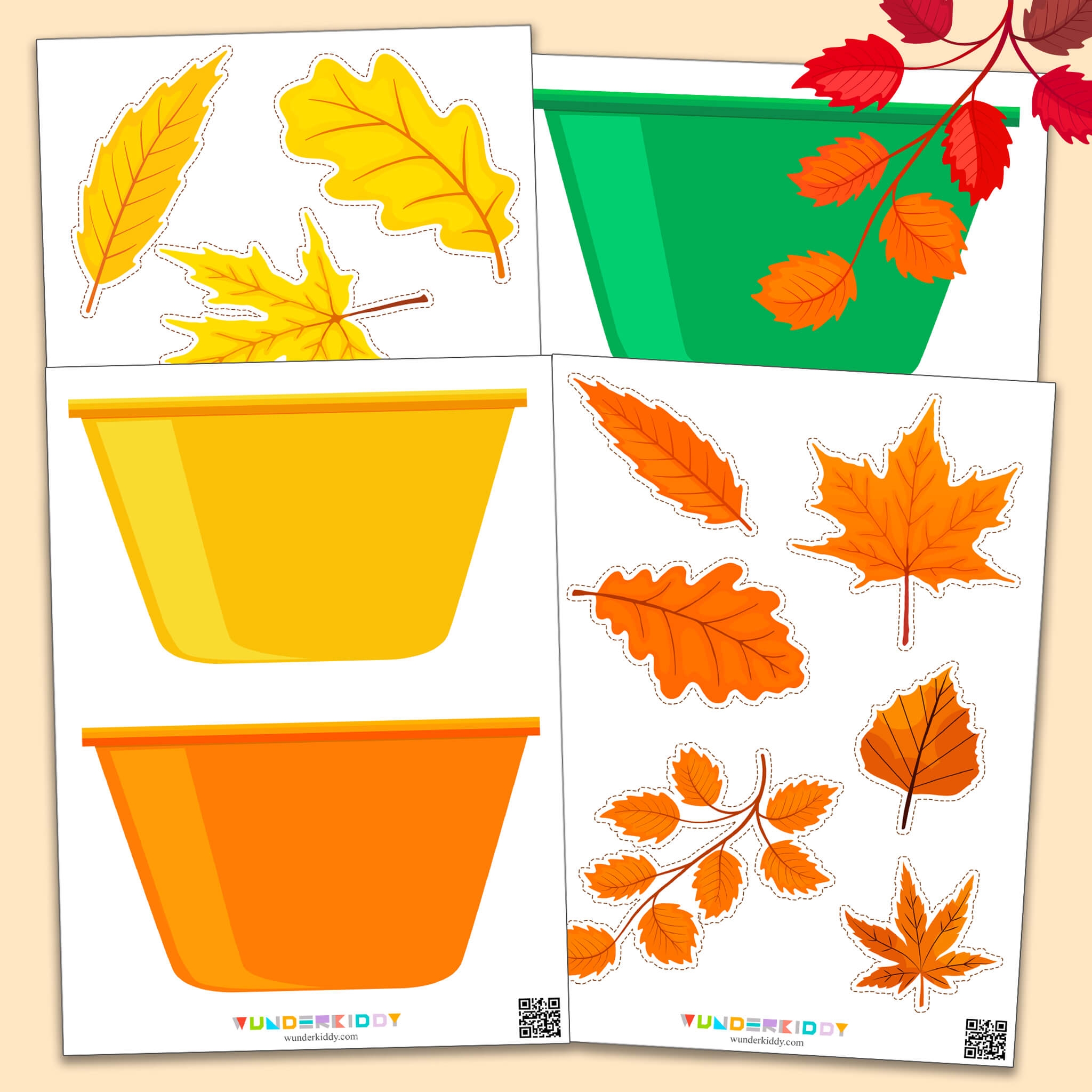 fall leaves worksheets printables