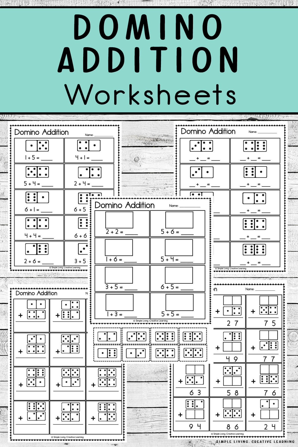 free printable domino math worksheets