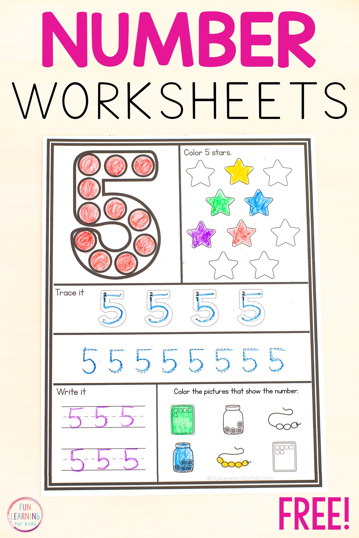 free printable number recognition worksheets