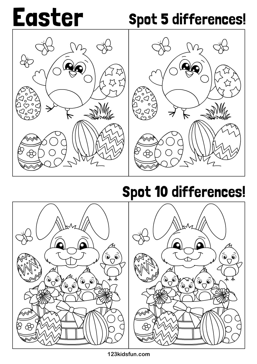 free printable easter worksheets for kindergarten
