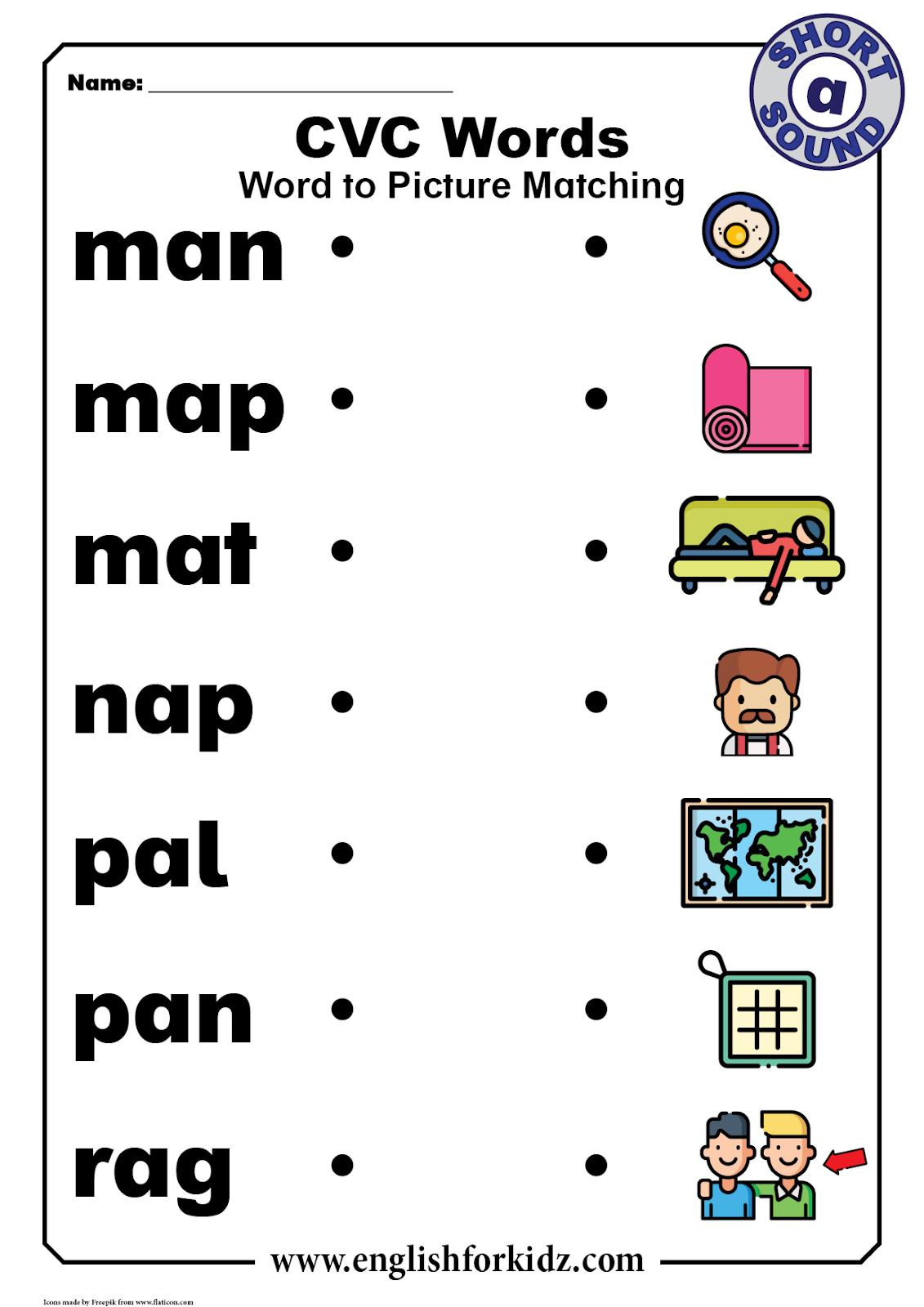 free printable cvc words worksheets