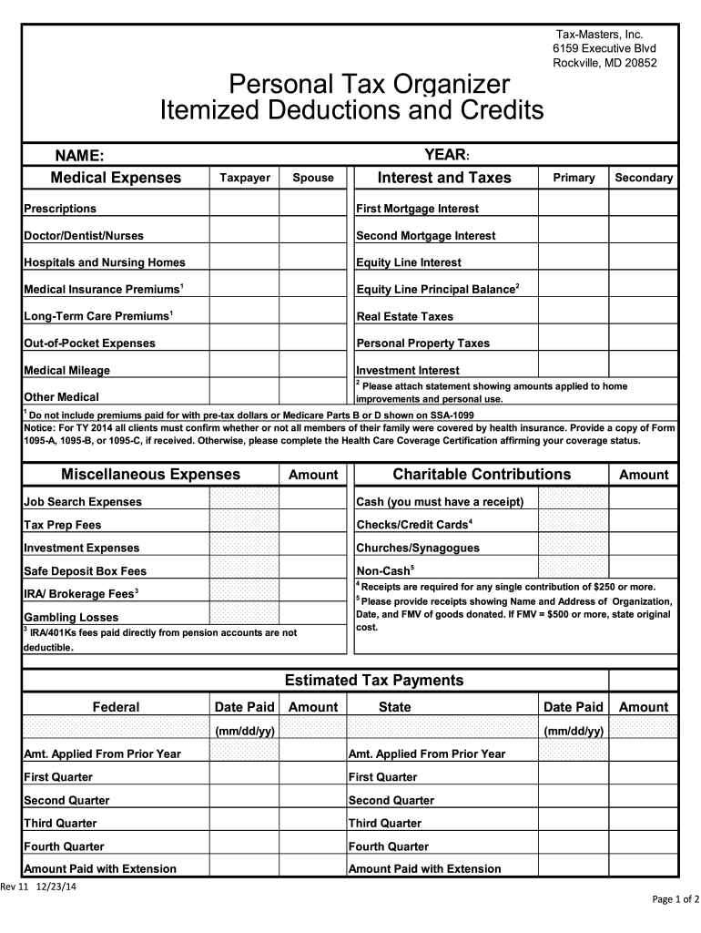 Expense Worksheet For Taxes Fill Online Printable Fillable Blank PdfFiller