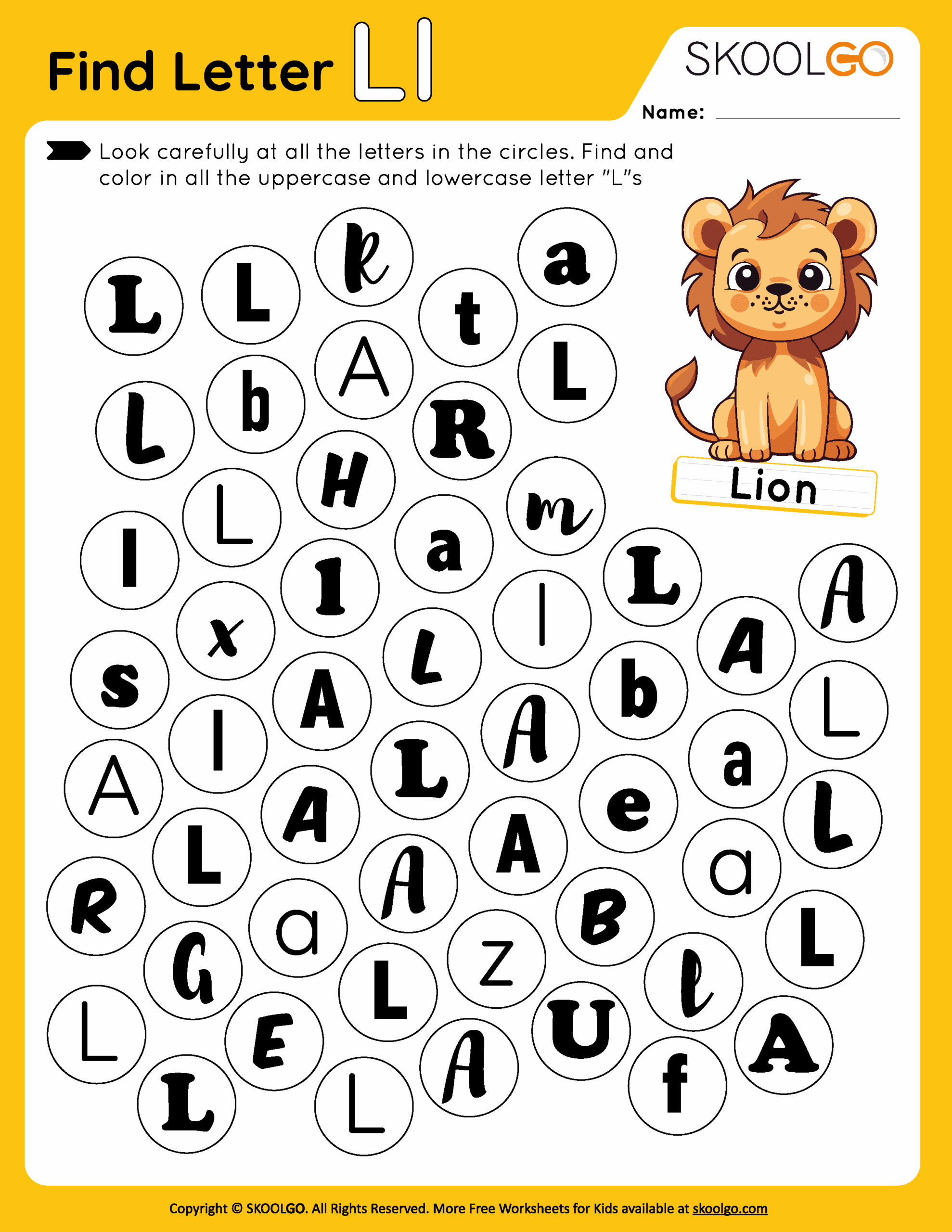 letter l worksheets free printables