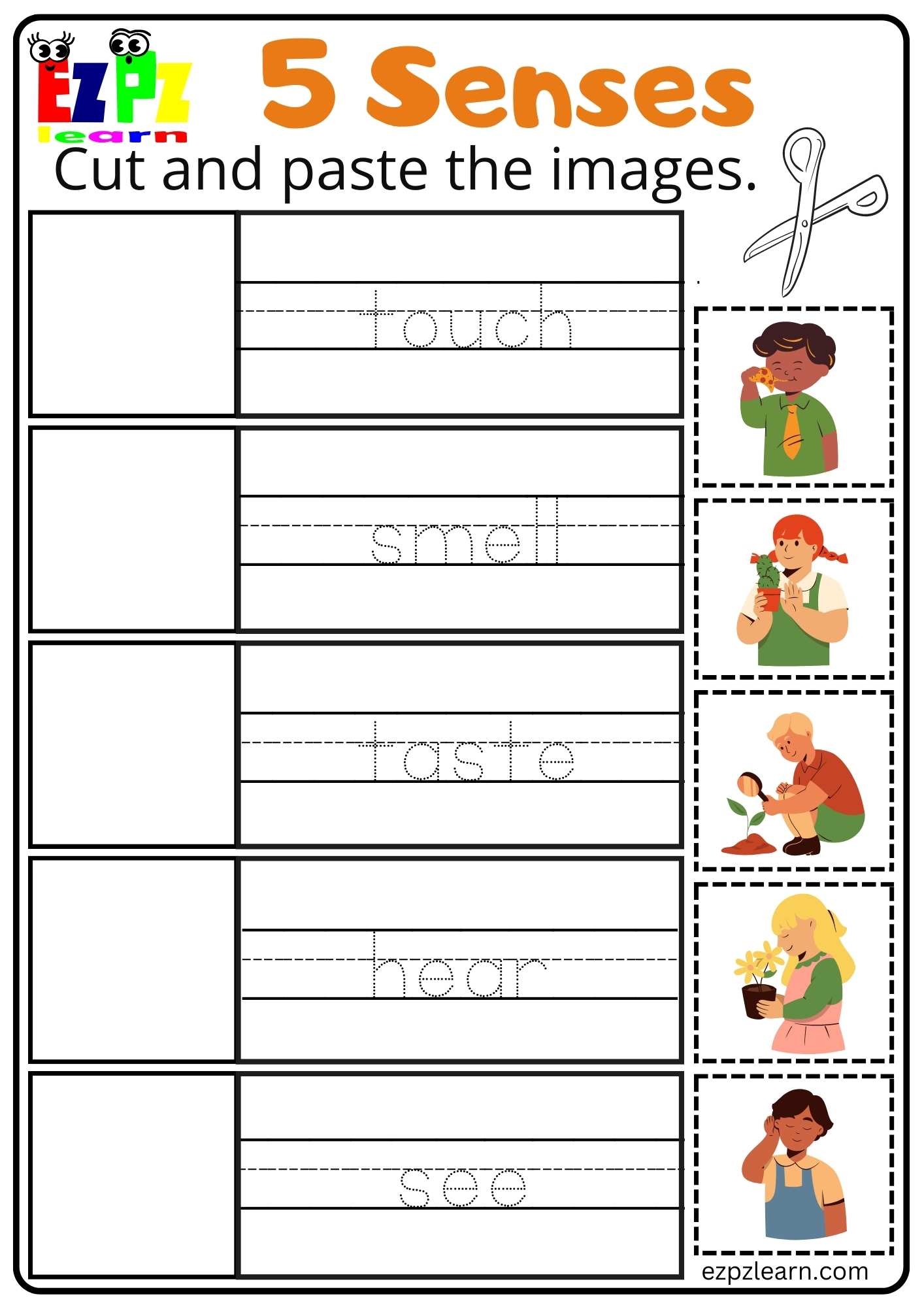 cut and paste free printable worksheets