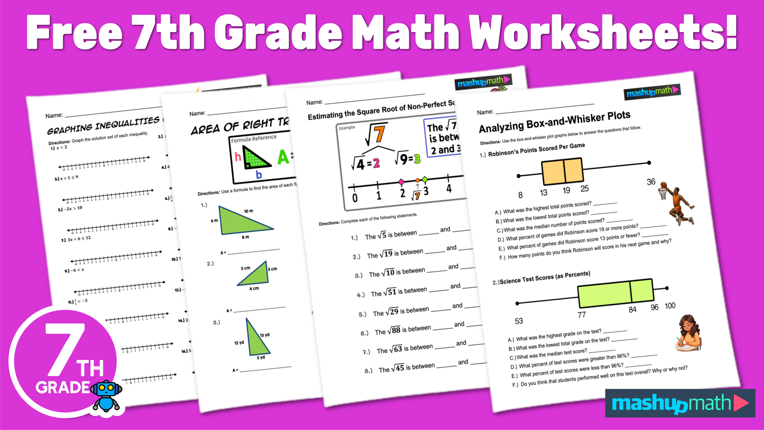 7th grade worksheets free printable
