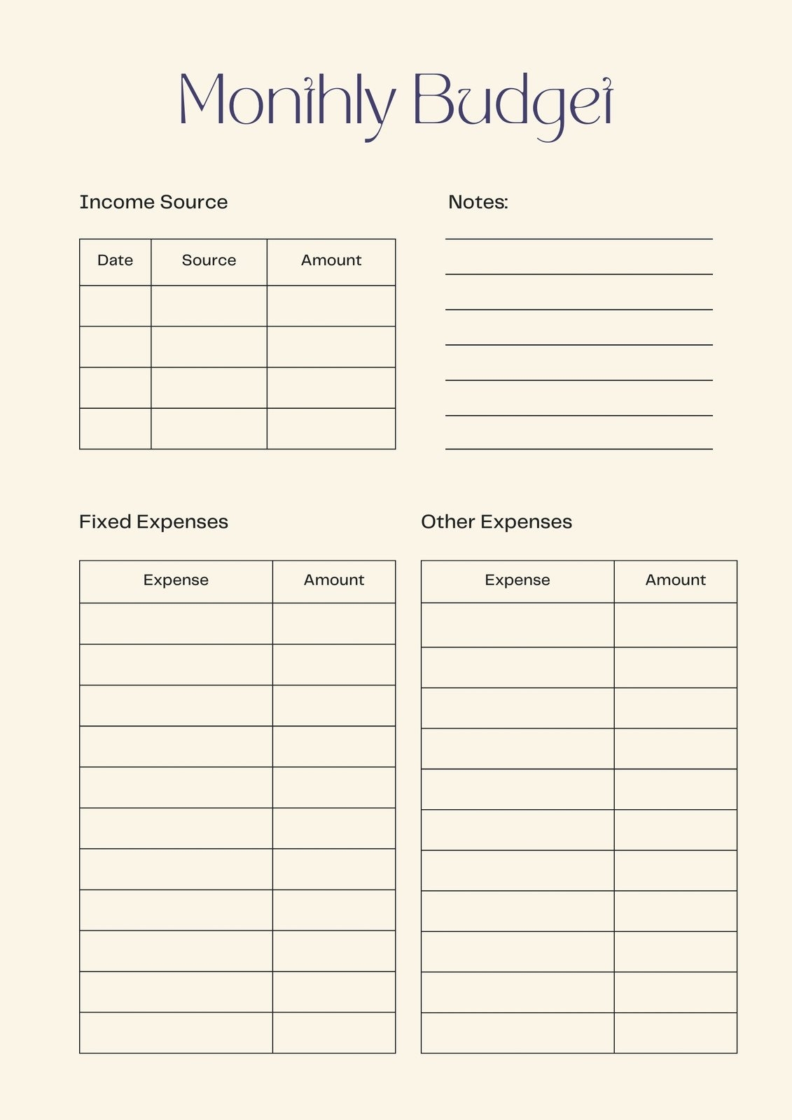 free printable budgeting worksheets