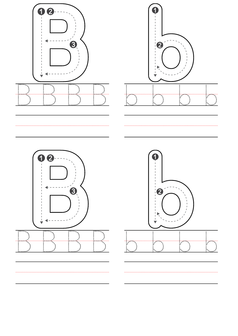 letter b printable worksheets