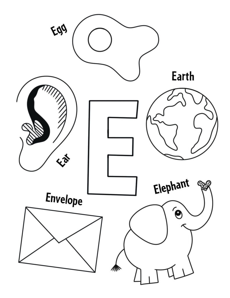 letter e worksheets pdf free printables