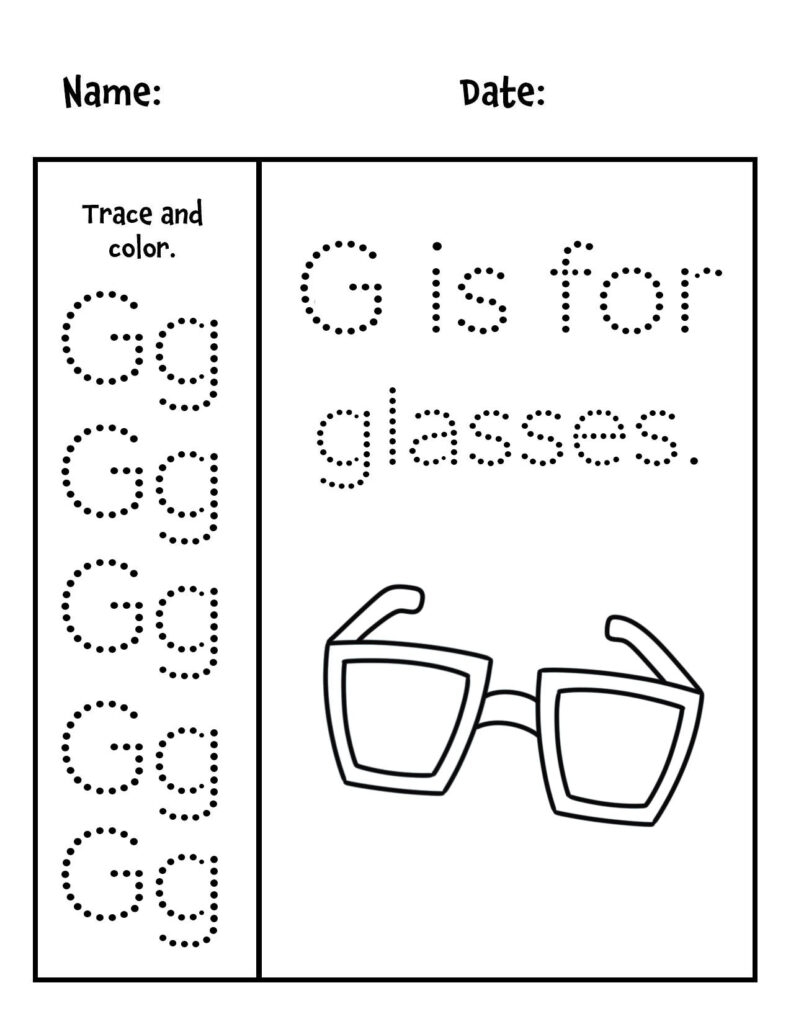 FREE Letter G Worksheets For Preschool The Hollydog Blog