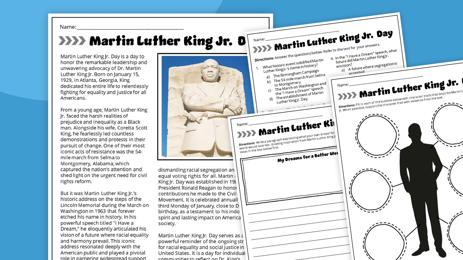 martin luther king worksheets free printable martin luther king worksheets free printable