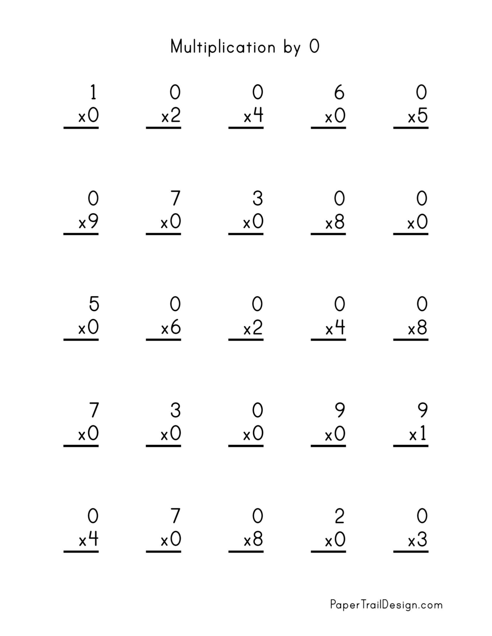 free printable multiplication worksheets pdf