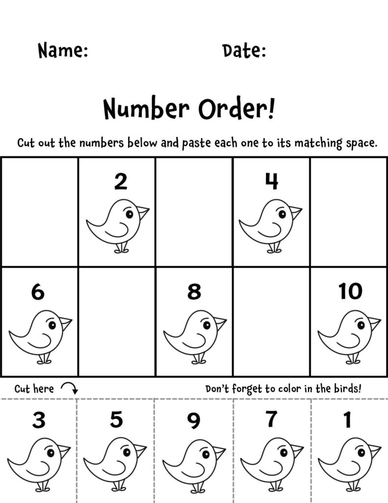 free printable counting worksheets