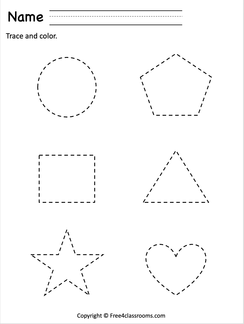 pre k free printable worksheets