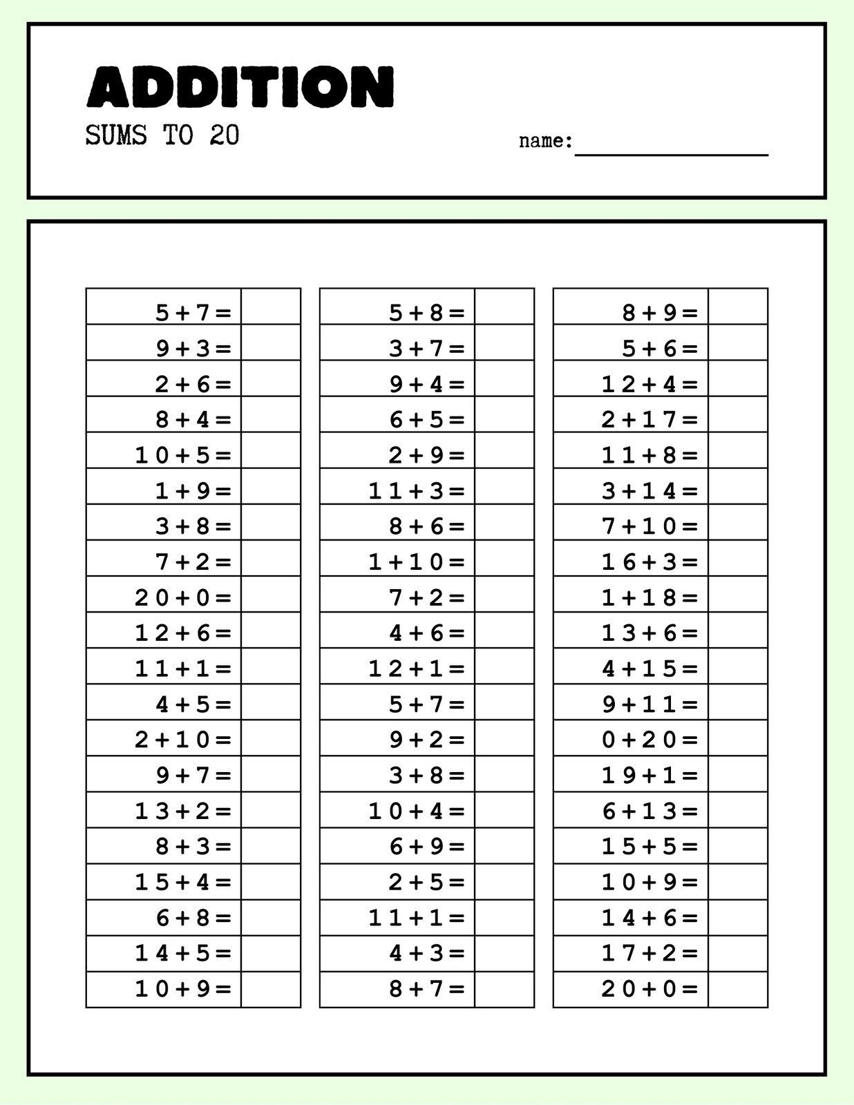 2nd grade math worksheets free printable