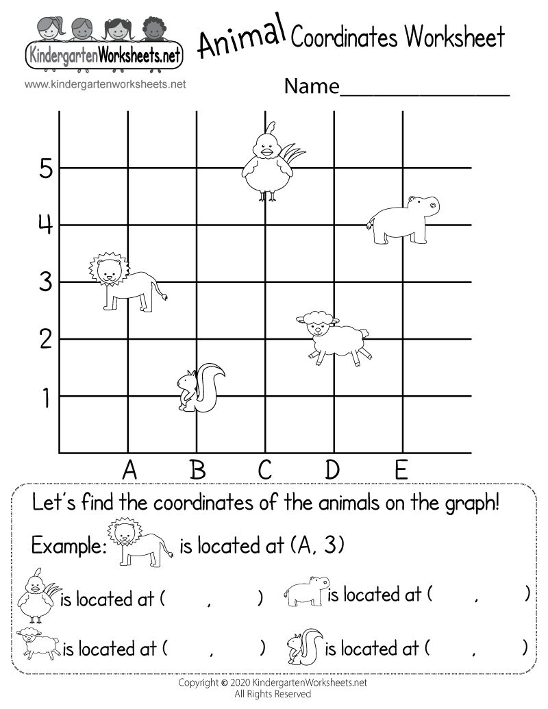 Free Printable Animal Coordinates Worksheet Free Printable Animal Coordinates Worksheet