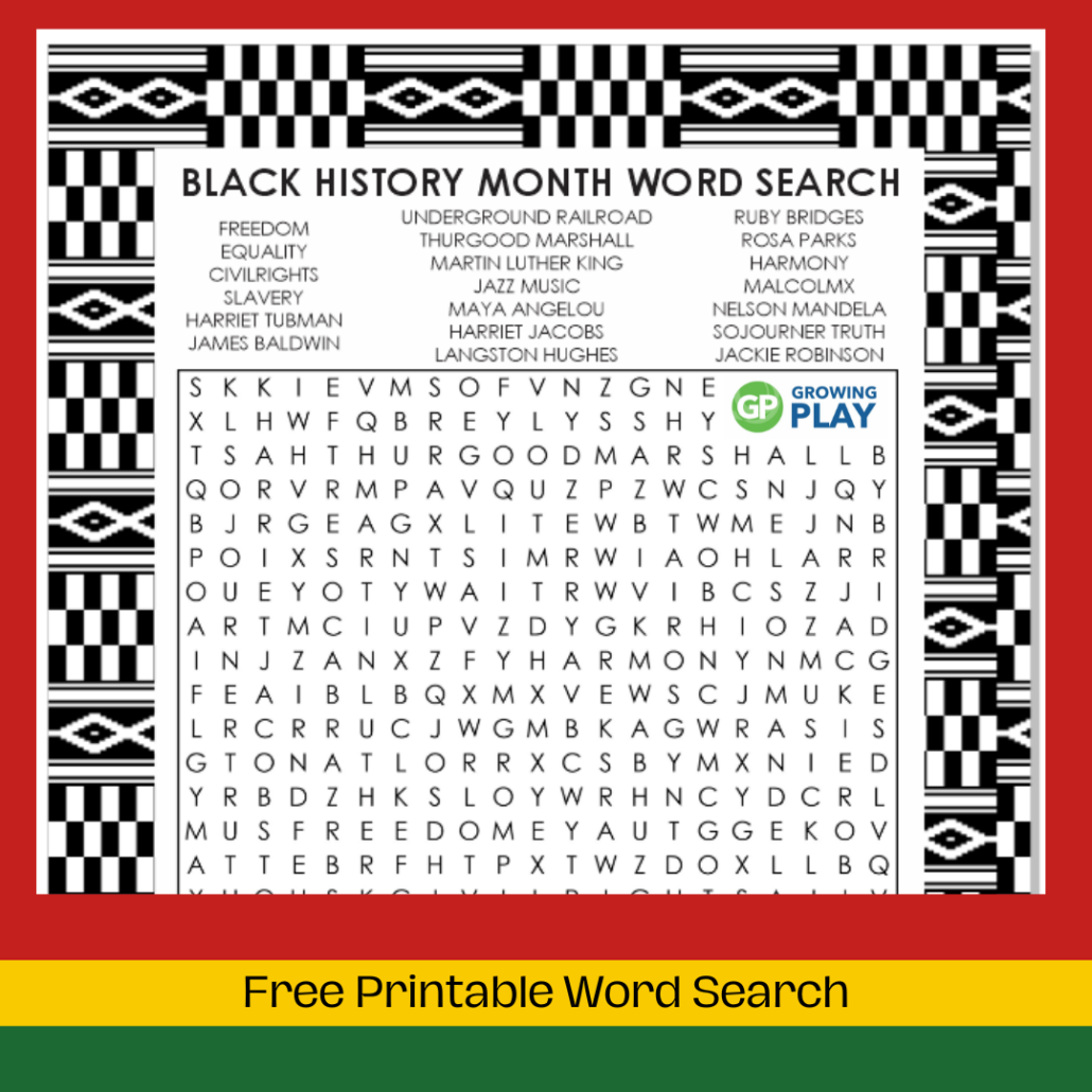 free printable black history worksheets