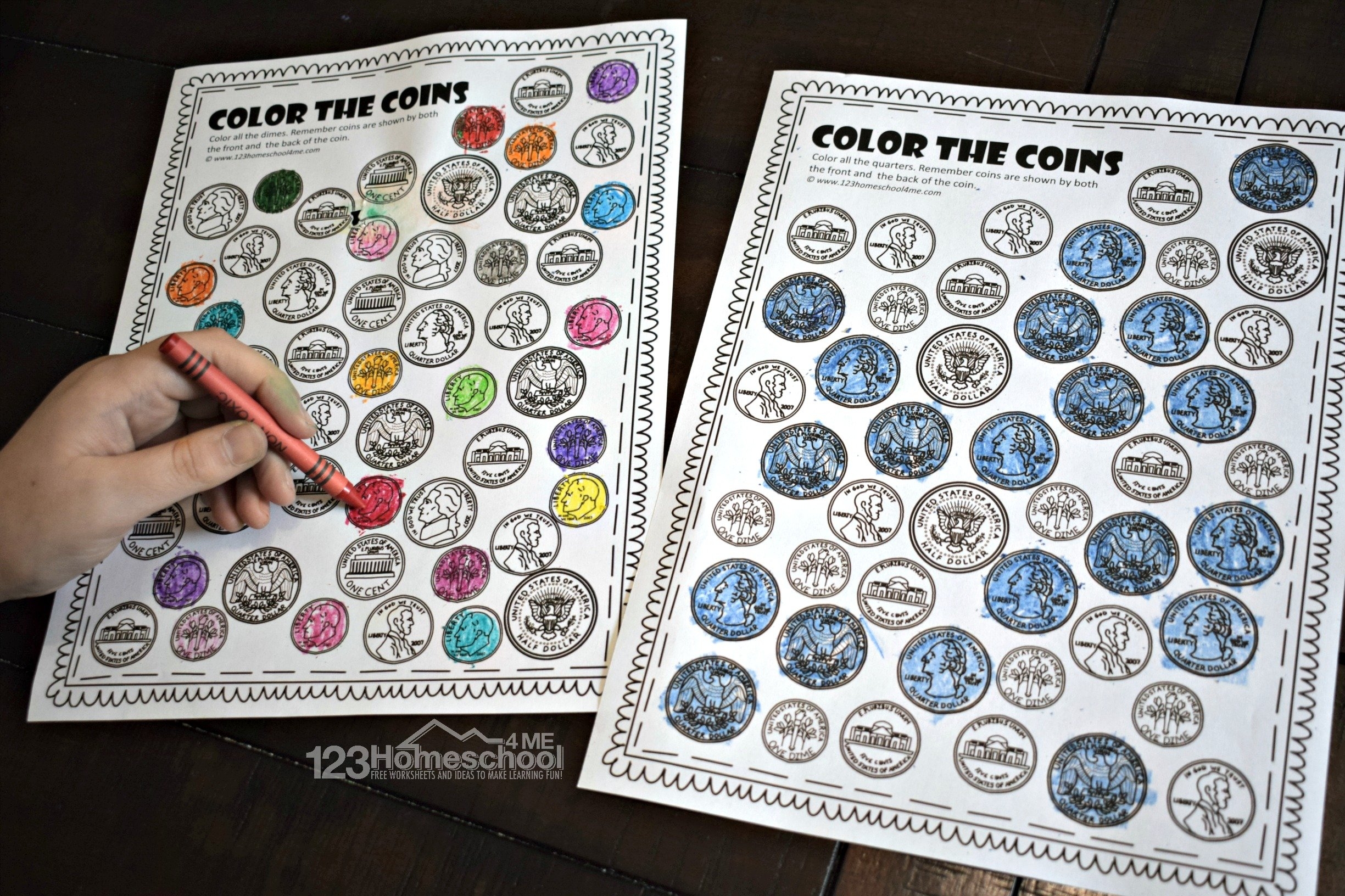 free printable money worksheets for kindergarten