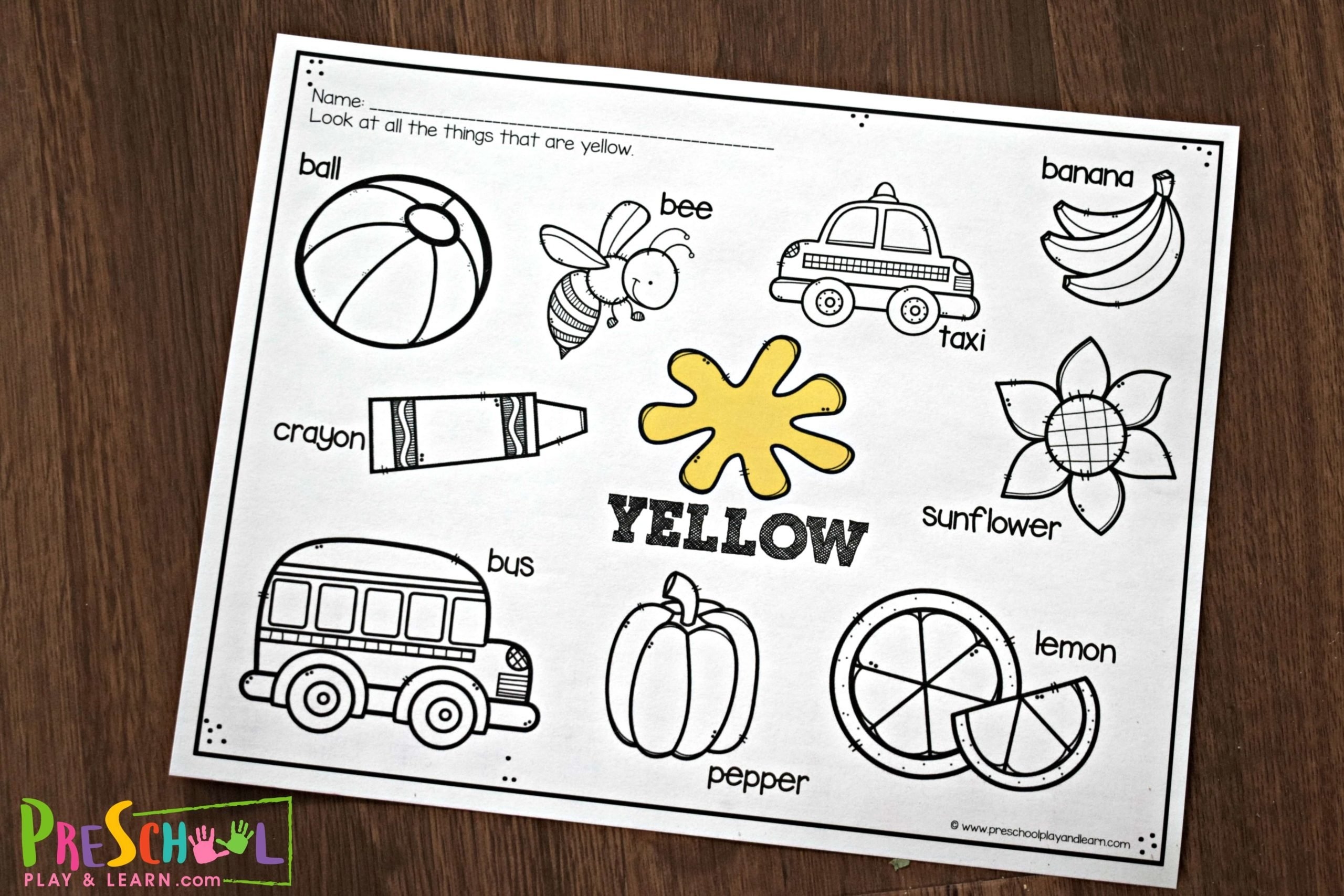 color worksheets printable