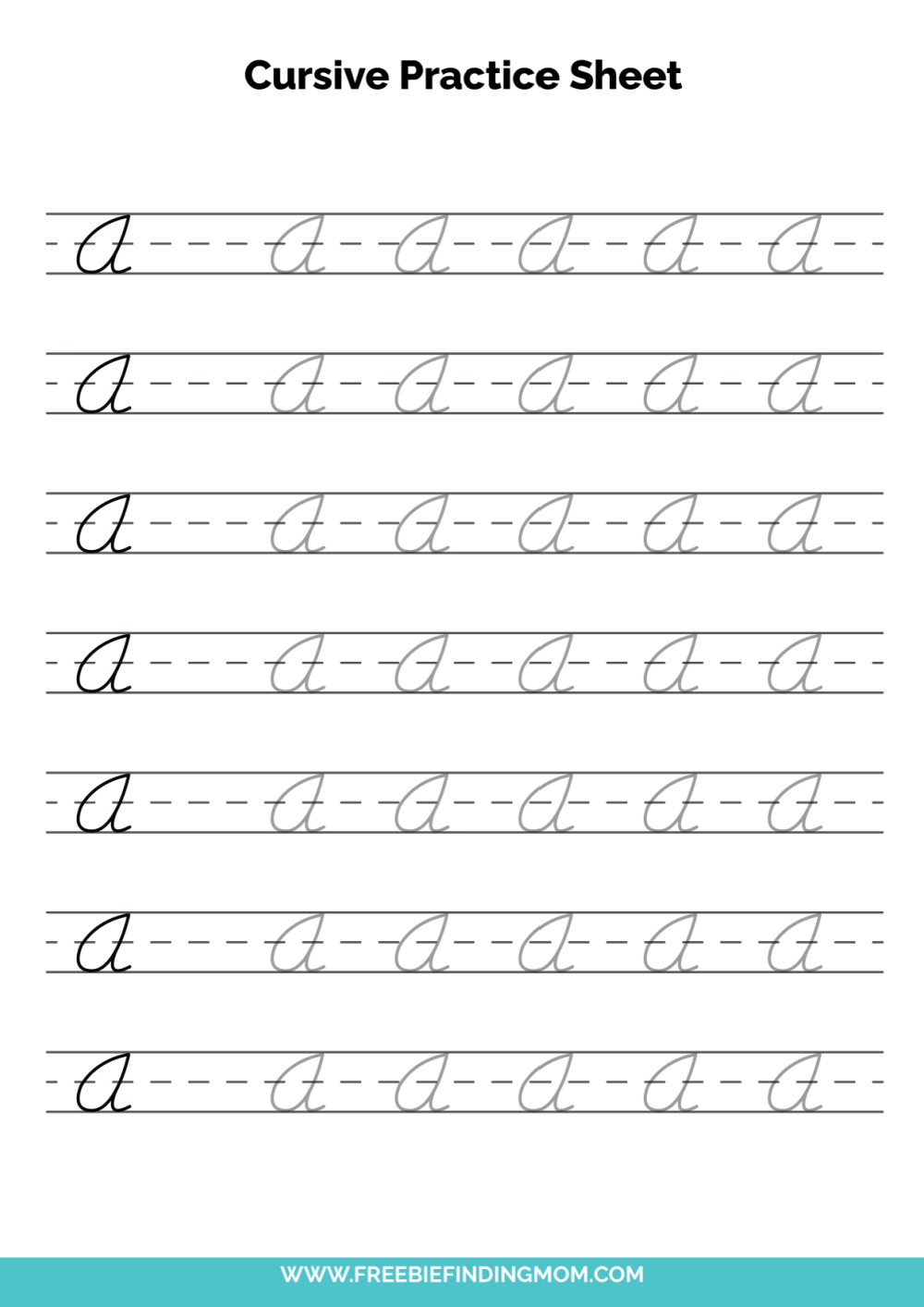 free cursive worksheets printable