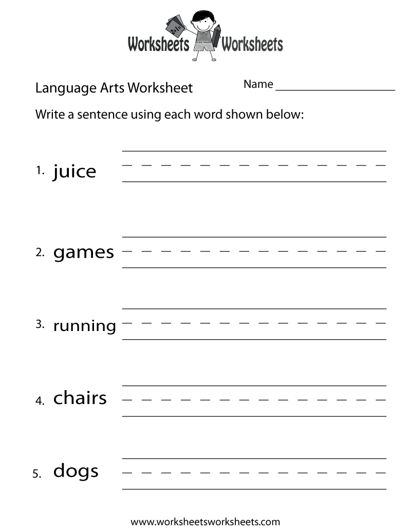 Free Printable English Language Arts Worksheet Worksheets Library