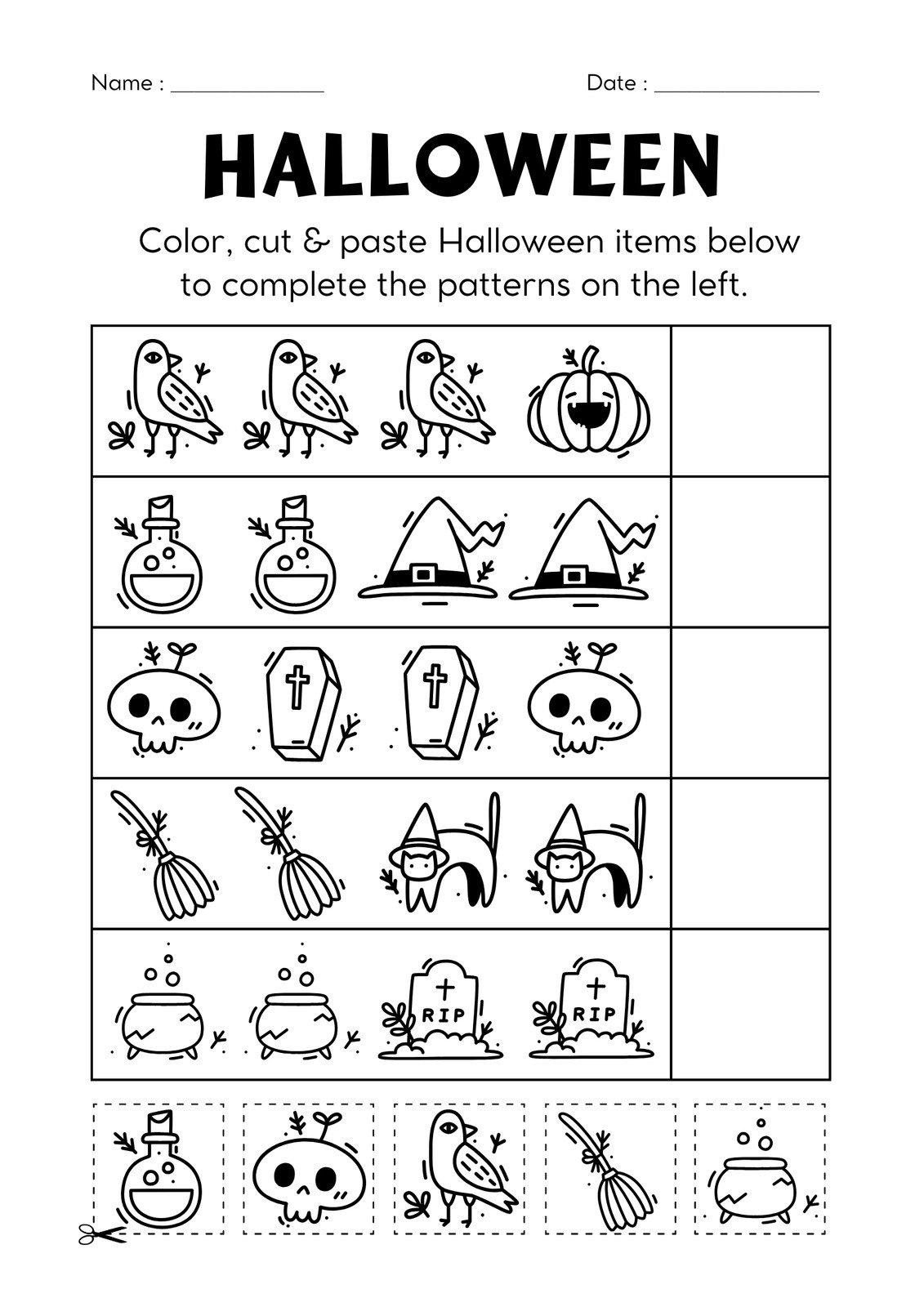 Free Printable Halloween Worksheet Templates To Edit Canva Free Printable Halloween Worksheet Templates To Edit Canva