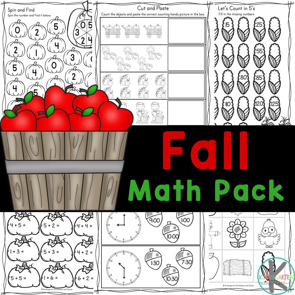 free printable fall math worksheets