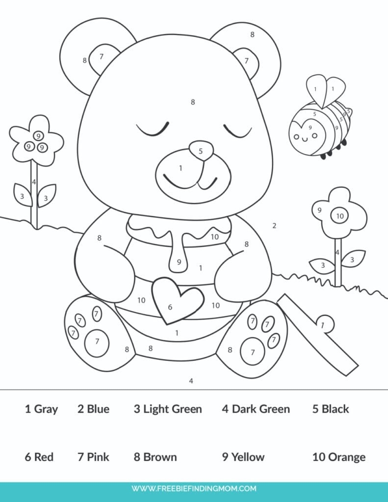 Free Simple Easy Color By Number For Adults And Kids Printables Free Simple Easy Color By Number For Adults And Kids Printables