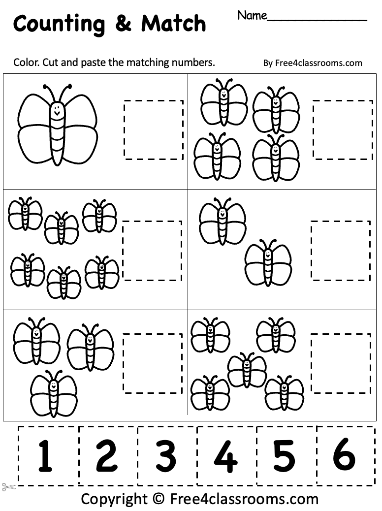 free printable math worksheets for kindergarten