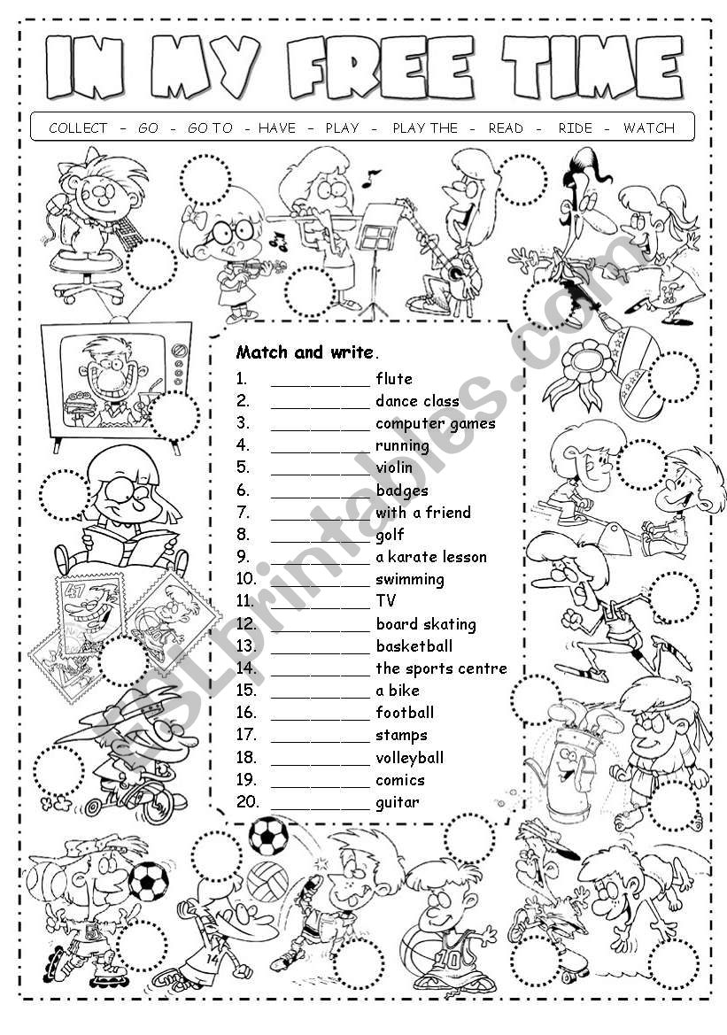 Free Time Activities ESL Worksheet By Alenka Free Time Activities ESL Worksheet By Alenka
