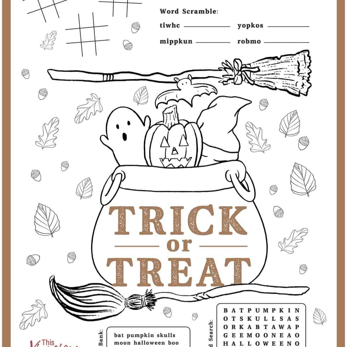 Halloween Activities Printable Halloween Activities Printable