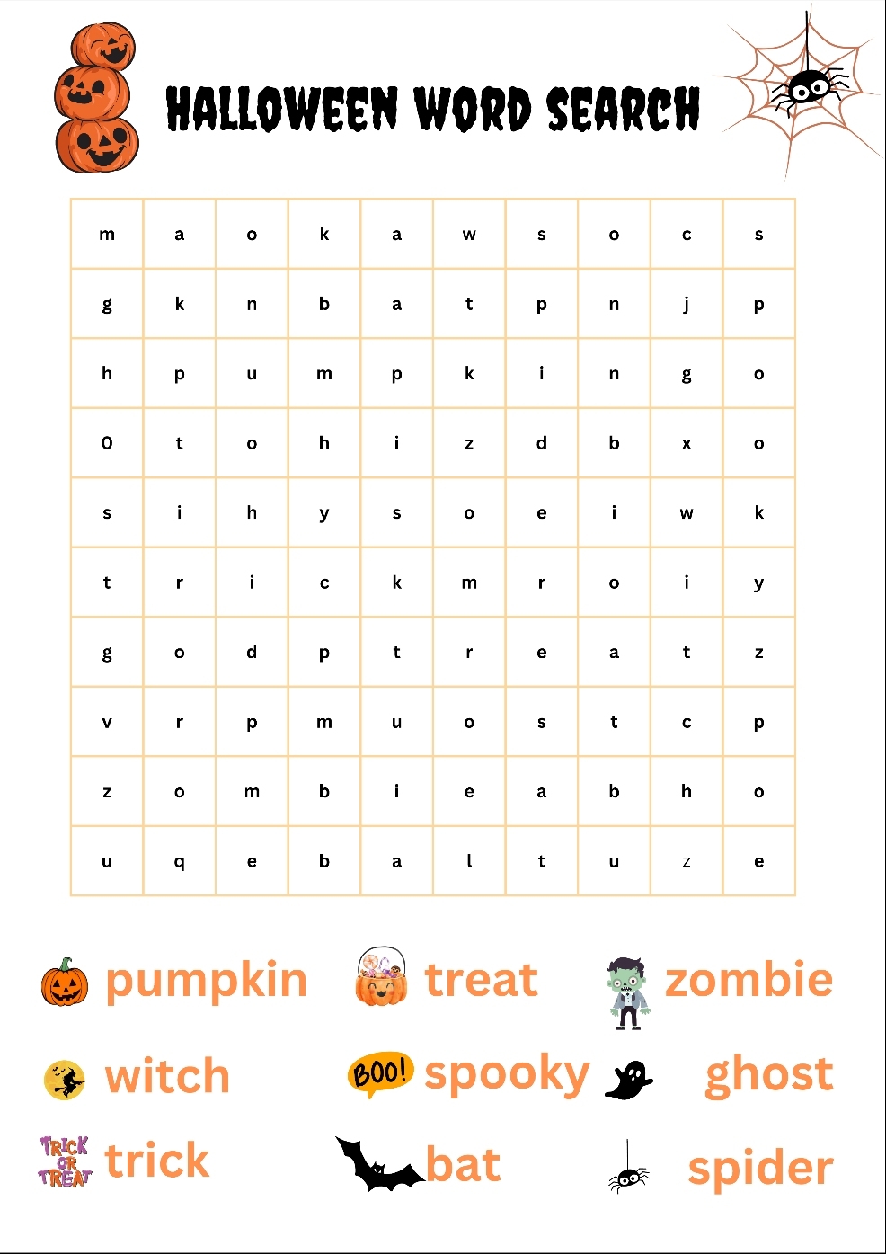 halloween activity worksheets printable