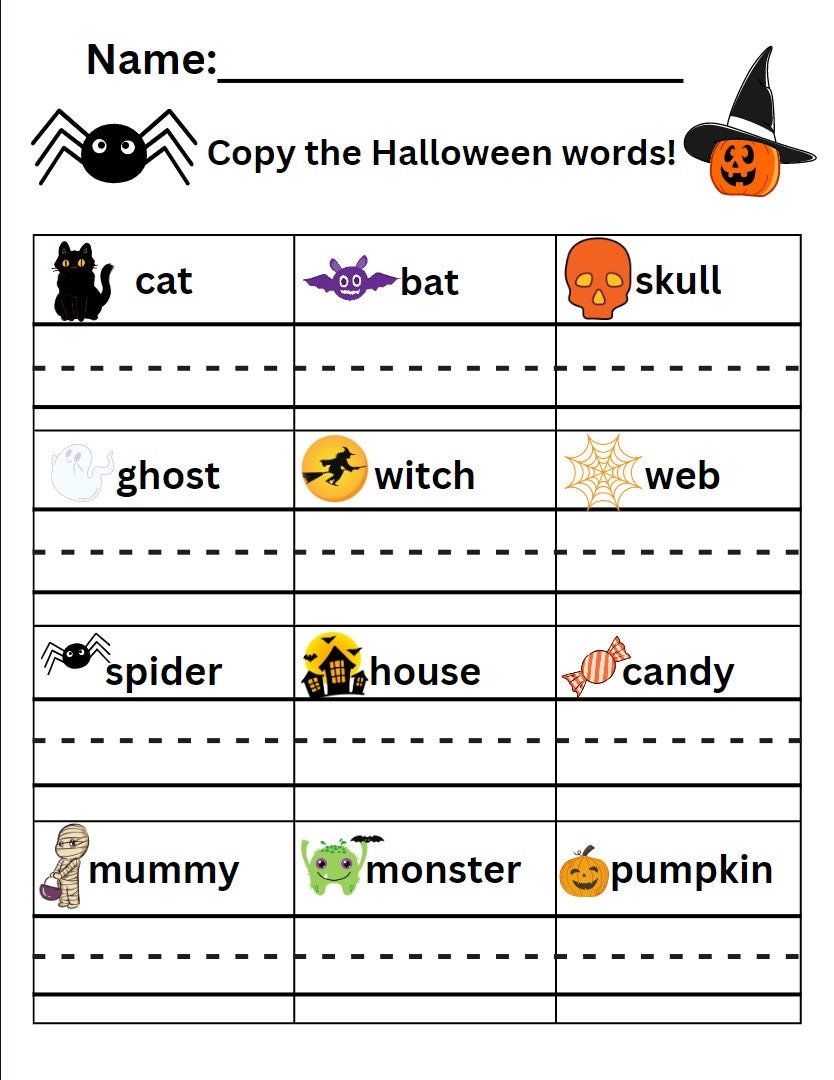 halloween activities printable worksheets