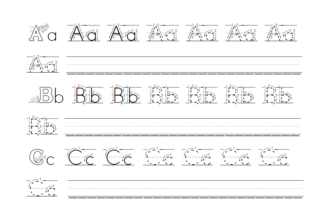 free printable kindergarten handwriting worksheets